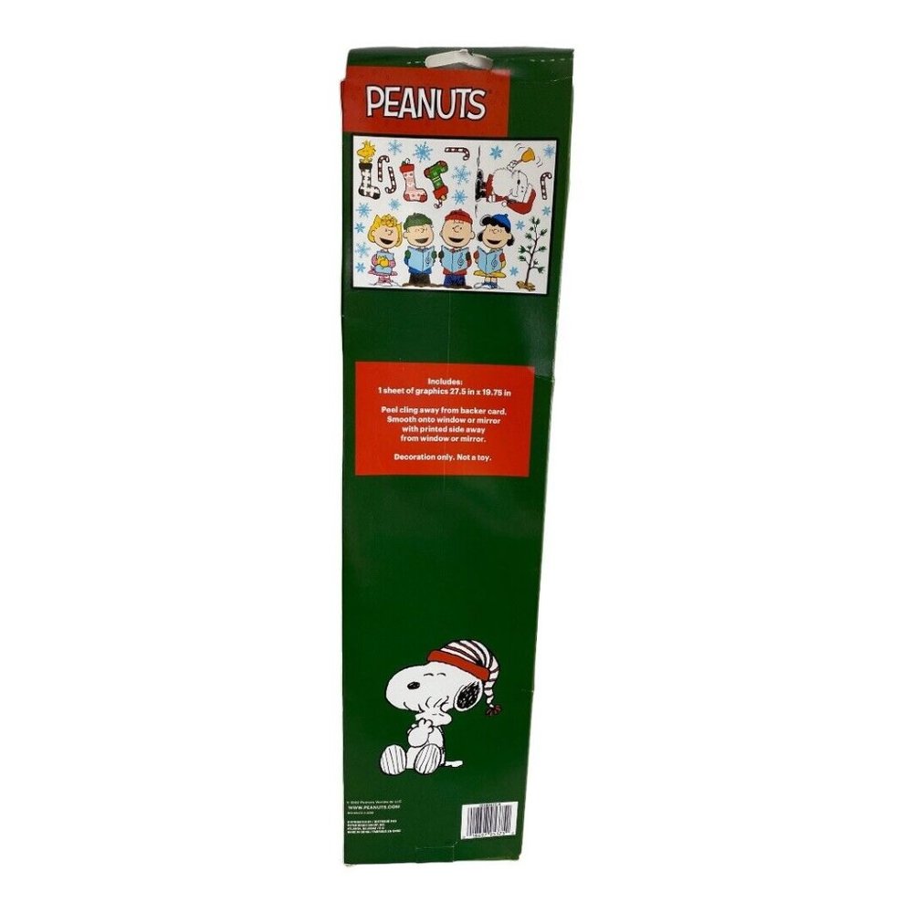PEANUTS Charlie Brown Christmas Peel & Stick Window Cling and Mirror Decor
